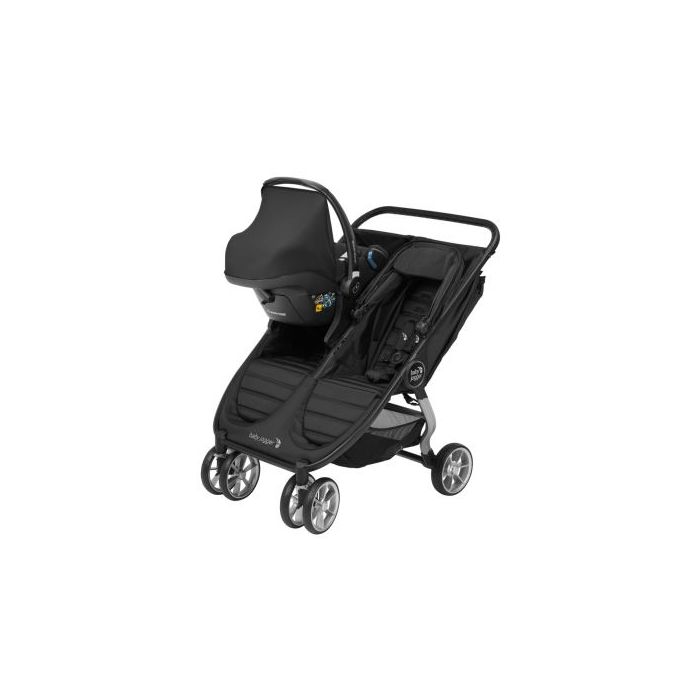 Double jogging stroller with car store seat adapter