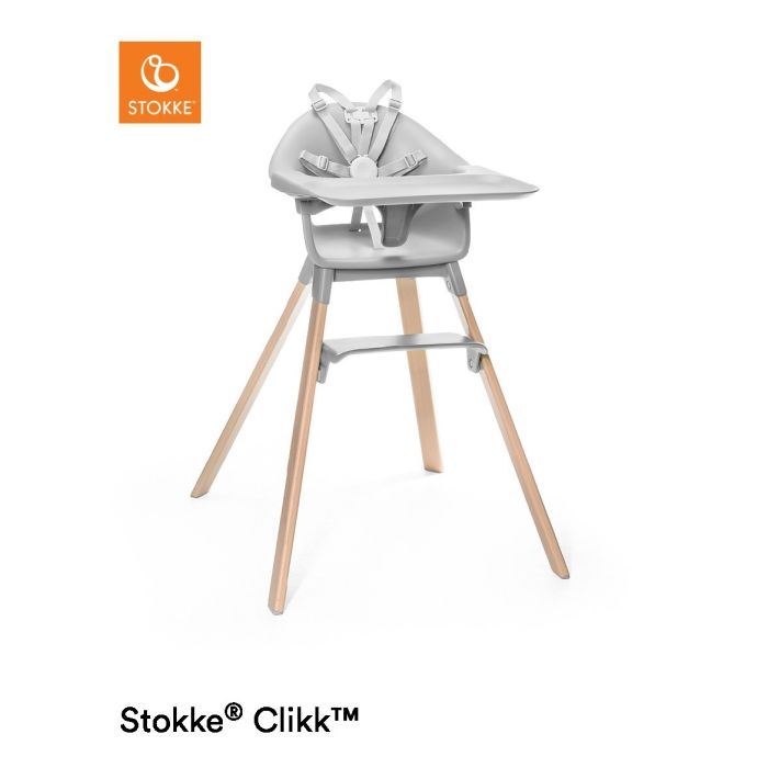 Stokke Clikk Highchair - Cloud Grey | Bella Baby