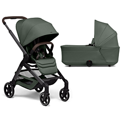 Hub2 Complete Stroller & Cot Bundle -Forest Green