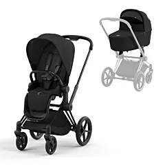 Priam Complete Pushchair Bundle - Matt Black Frame 