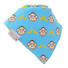 Ziggle - Marley Monkey Blue Bib